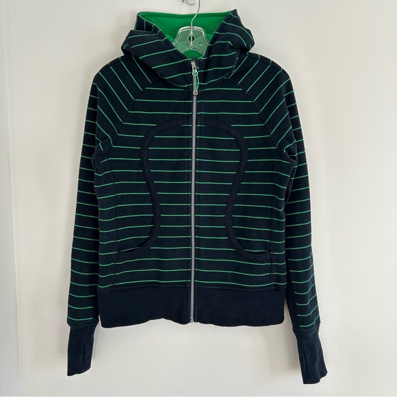 Lululemon Scuba Hoodie Green Bean Inkwell Size 12 - Picture 4 of 15